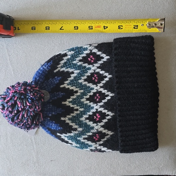 MIXIT BRAND WOMEN'S MULTI COLORS "STOCKING CAP" WITH POMPOM ONE SIZE FITS MOST - Picture 9 of 12